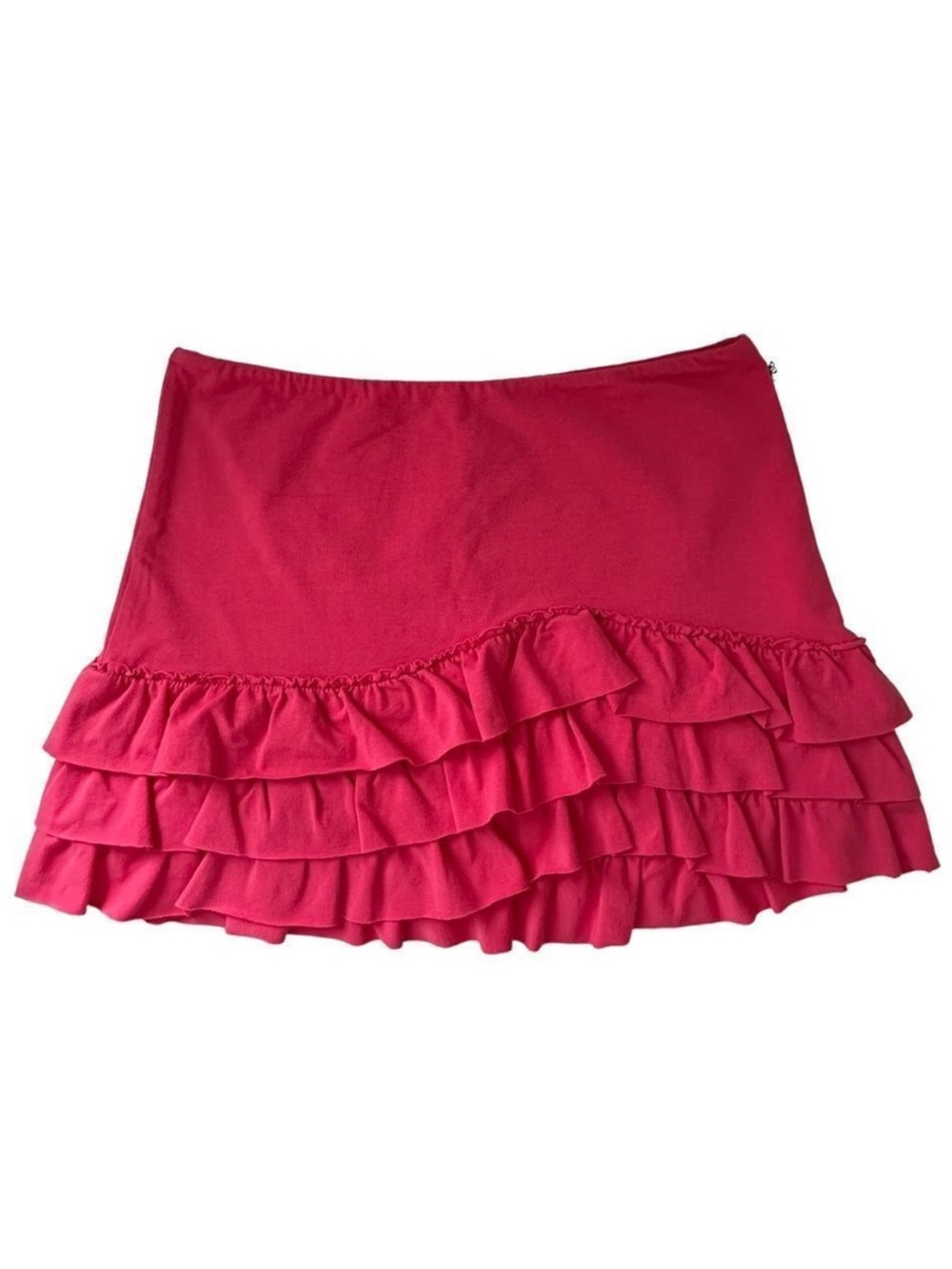Self Esteem Hot Pink Mini Skirt Ruffled Y2K Coquette Girl Juniors Medium